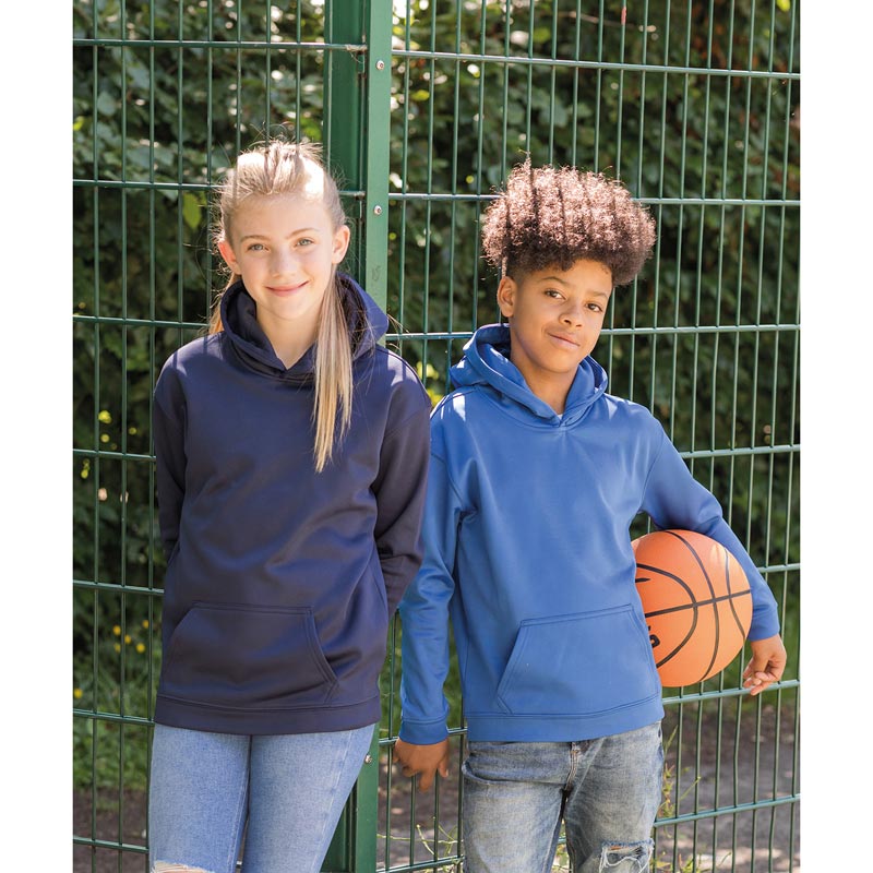 Kids sports polyester hoodie - Jet Black 3/4 Years